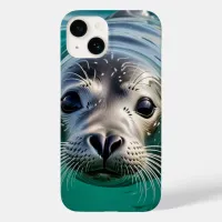 Cute Seal Sticking Head out of Water  Case-Mate iPhone 14 Case