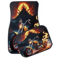 Night Highway with Hot Rod Glow Car Floor Mat