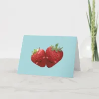 Lovely Strawberry Couple Greeting Card