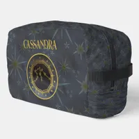 Dark Zodiac Astrology: Aquarius Black Gold Name Dopp Kit