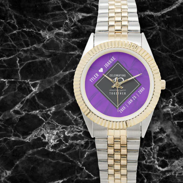 Elegant 12th Silk Wedding Anniversary Celebration Watch