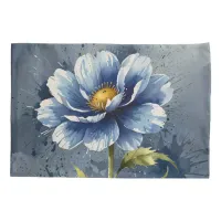 Blue flower watercolour pattern pillow case