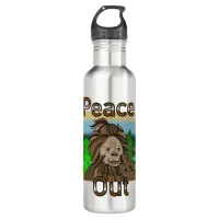 Peace Out | Bigfoot Sasquatch Pop Art   Stainless Steel Water Bottle