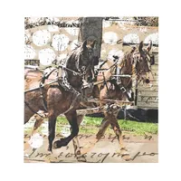 Two Horse Team Mixed Media Collage Notepad