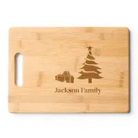 Monogram Family Name Christmas | Cutting Board