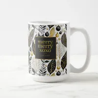 Black Gold Christmas Merry Pattern#21 ID1009 Coffee Mug