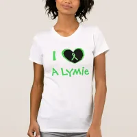 I Love a Lymie, Heart with Lyme Awareness Ribbon T-Shirt