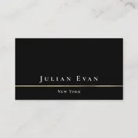 Glamorous Minimalistic Elegant Black and Gold  Business Card