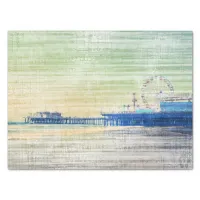 Santa Monica Pier green grey Canvas Tissue Paper