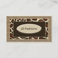 leopard print Chic Business Cards