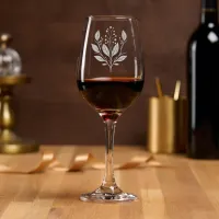 Beautiful Botanical Motif ID1059 Wine Glass