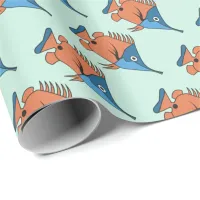 Cute Cartoon Fish Wrapping Paper