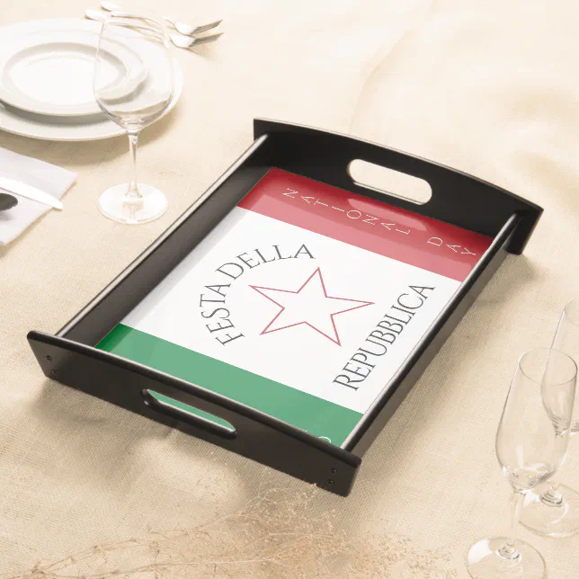 Festa della Repubblica National Day of Italy Flag Serving Tray