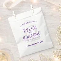 Elegant 12th Silk Wedding Anniversary Celebration Favor Bag