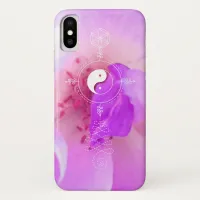 *~* Energy Healer  Reiki Yoga Rose Yin Yang iPhone X Case