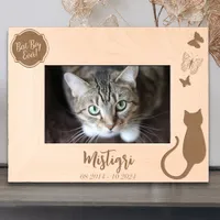 Cat Love Memorial Etched Frames