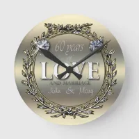 60 Years of Love ID196 Round Clock