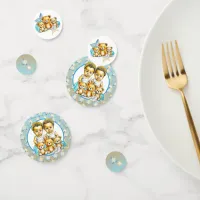 Cute Twins of color Baby Boys Baby Shower Treats Confetti