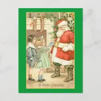 Vintage Gift for Santa Claus Holiday Postcard