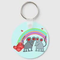 Mice in Love Valentines Keychain