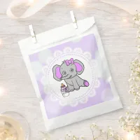 Cute Purple Elephant Favor Bag