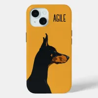 Yellow Doberman iPhone 15 Case