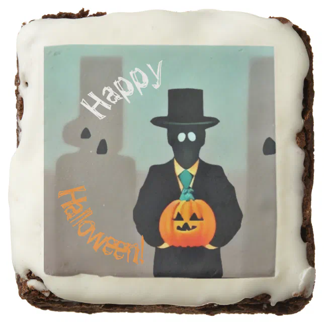 Stylish Halloween Monster Paper Sachets with Brownie