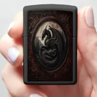 Dragon's Moonlit Vigil Zippo Lighter