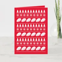 Chef Hats Ugly Christmas Sweater Festive Holiday Card