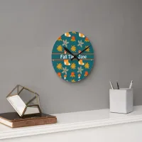 Fall Round Clock