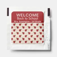 Cute Red Apples Welcome Back to School Pattern Hand Sanitizer Packet