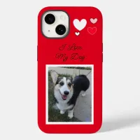 Personalized Pet Photo I Love my Dog  Case-Mate iPhone 14 Case