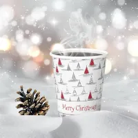 Red Christmas Tree Pattern#5 ID1009 Paper Cups