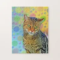 Cute kitten - abstract - colorful painting jigsaw puzzle