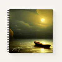 Boat Under the Moonlight Personalized Journal