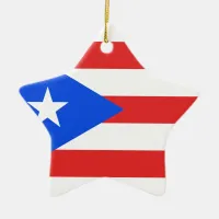 Puerto Rico Flag Ceramic Ornament