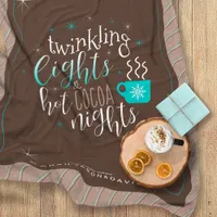 Twinkling Lights Hot Cocoa Nights ID593 Fleece Blanket