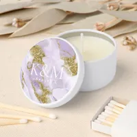 Lux Ink Lavender Abstract ID990 Mini Candle Favors