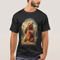 Bear Eating Honey From A Honeycomb T-Shirt