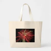 Red Fireworks Large Tote Bag