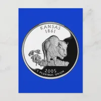 Faux Kansas State Quarter Postcard