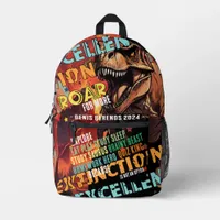 Fierce Dino Motivation - Customizable Kid's  Printed Backpack