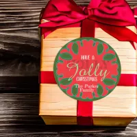 Red Green Have A Holly Jolly Christmas Classic Round Sticker