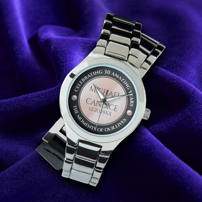 Elegant 30th 46th Pearl Wedding Anniversary Watch