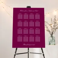 Mulberry 16 Table Wedding Seating Chart Foam Board