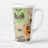 Halloween Vintage Pattern Latte Mug