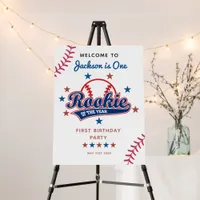 Rookie of the Year Baseball 1st Birthday Party Foam Board