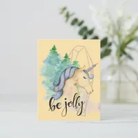 Watercolor Unicorn - Christmas Card