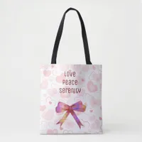 Gorgeous and Embellishing Shimmery Ribbon Tote Bag