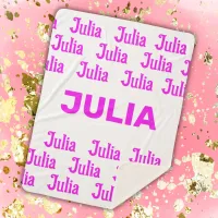 Personalized Girl Name in Pink | Sherpa Blanket